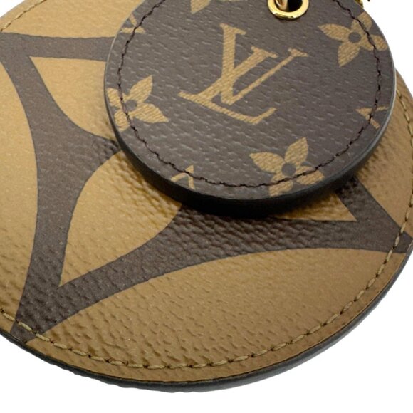 Louis Vuitton  Reverse Monogram Canvas Round Charm Key Holder Brown - Picture 9 of 10